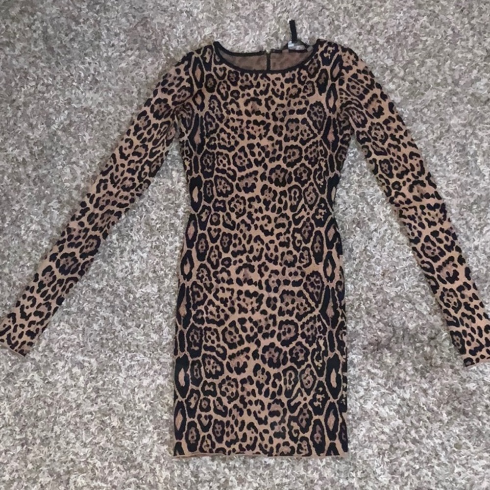 BCBG MAXAZRIA cheetah print dress
